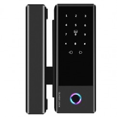 Умный биометрический замок на стеклянные двери SEVEN LOCK SL-7776BF black