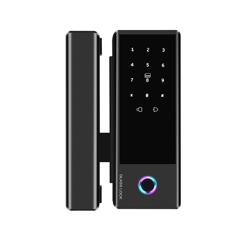 Умный биометрический замок на стеклянные двери SEVEN LOCK SL-7776BF black