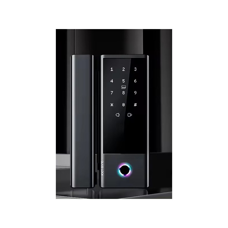 Умный биометрический замок на стеклянные двери SEVEN LOCK SL-7776BF black