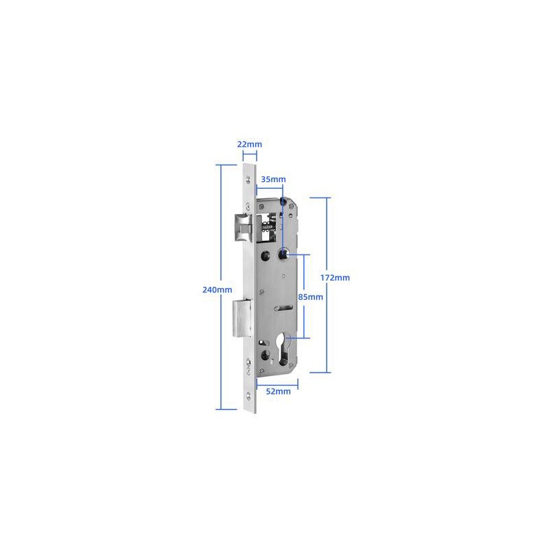 Розумний дверний біометричний замок SEVEN LOCK SL-7762BF black (врізна частина 3585)