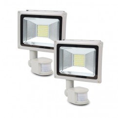 Комплект з двох LED-прожекторів Lightwell LW-30W-220PIR з датчиком руху