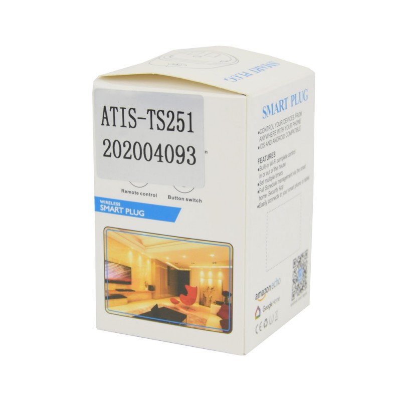 Розумна Wi-Fi розетка ATIS-TS251