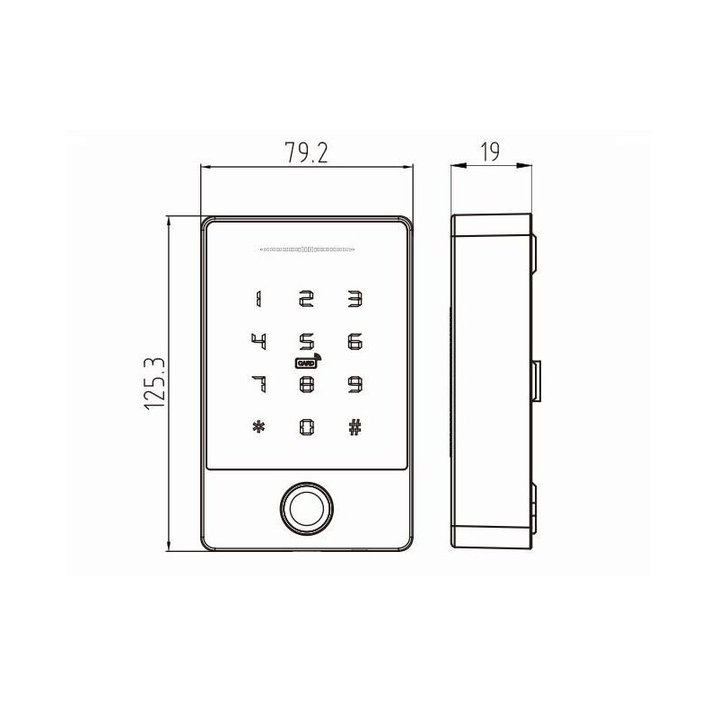 Биометрический контроллер доступа Bluetooth с клавиатурой TTLOCK K-2 FP