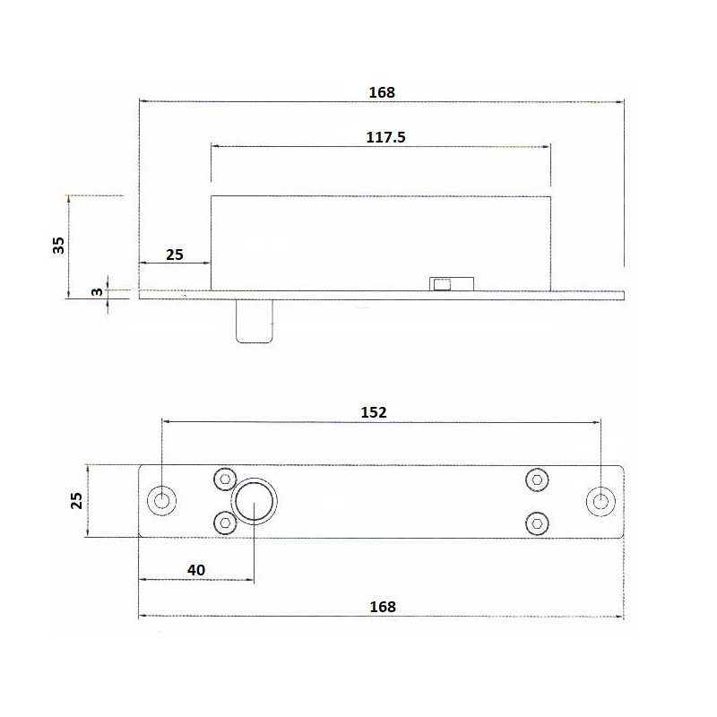 Замок электроригельный SEVEN BL-728T