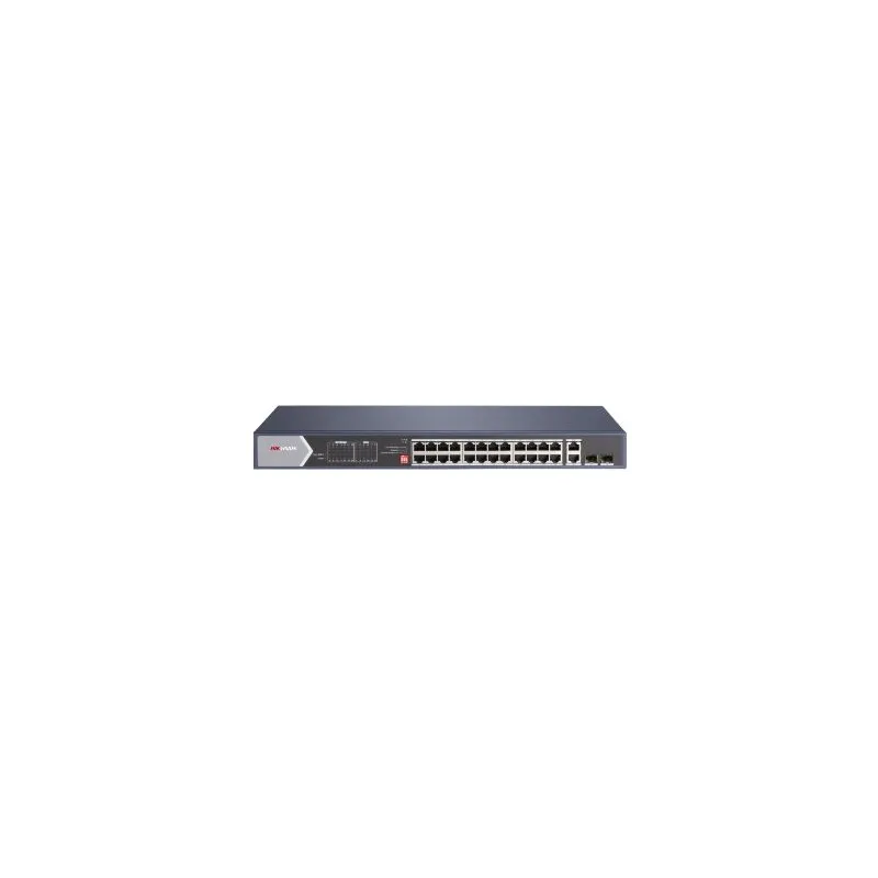 Комутатор 24 порти некерований Hikvision DS-3E0528HP-E Hi-PoE