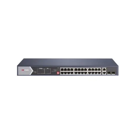 Комутатор 24 порти некерований Hikvision DS-3E0528HP-E Hi-PoE