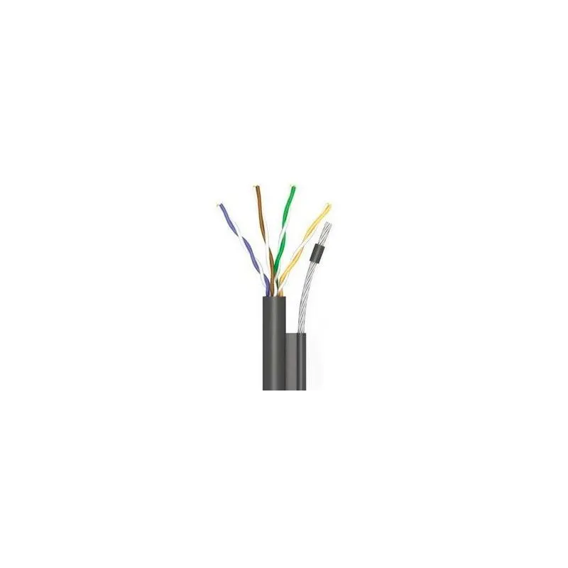 Кабель (UTP мідь вуличний з тросом) OK-Net 4*2*0,51 КППт-ВП (100) трос 7*0,5мм cat 5e, бухта 305 м