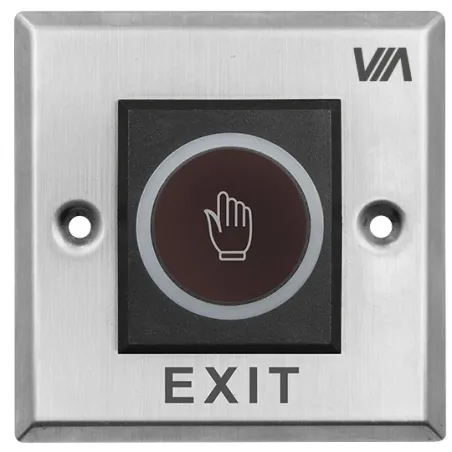 Безконтактна кнопка виходу VIA Security VB8686M (комбинированная металл/пластик)