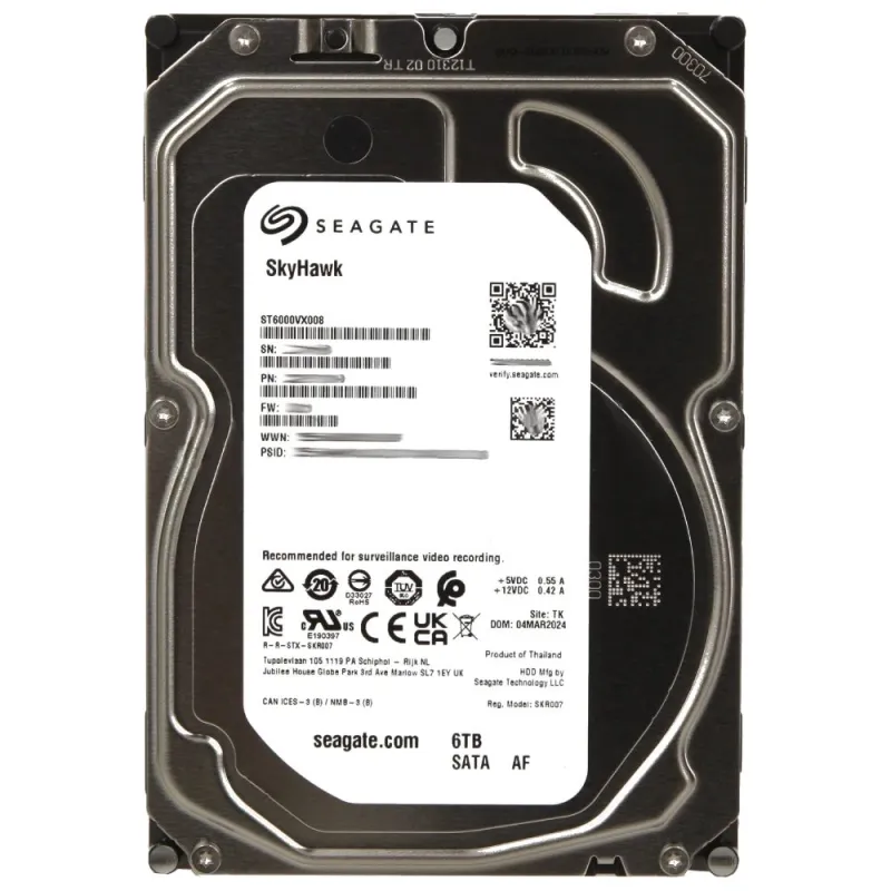 Жорсткий диск внутрішній Seagate SkyHawk ST6000VX008 6Тб