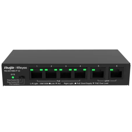 Ruijie Reyee RG-ES106D-P V2 PoE в інтернет-магазині Olden electronics