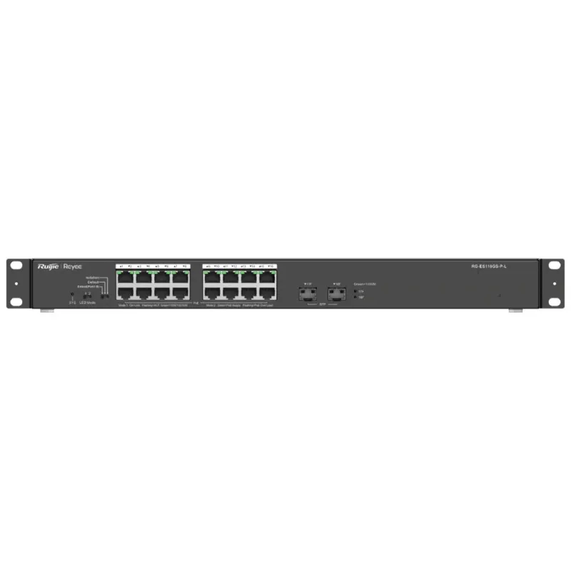 Комутатор 18 портів некерований Ruijie Reyee RG-ES118GS-P-L PoE