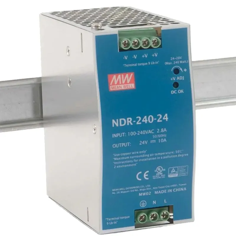 Блок живлення Mean Well NDR-240-24 24В 10А на Din-рейке
