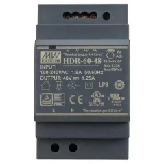 Mean Well HDR-60-48 48B 1.25А для монтажа на DIN рейке в інтернет-магазині Olden electronics