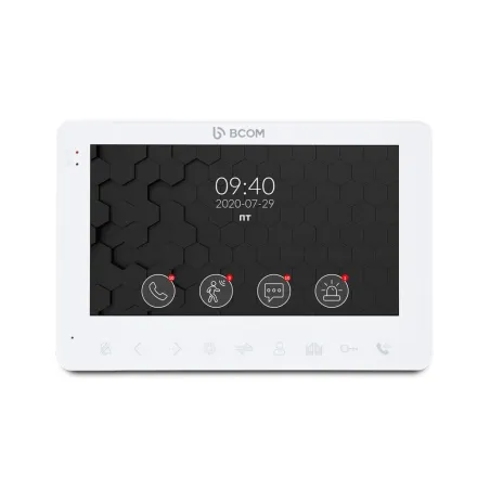 Комплект відеодомофону BCOM BD-780FHD White Kit: відеодомофон 7" і відеопанель