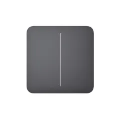 Кнопка для двоклавішного вимикача Ajax SoloButton (2-gang) Graphite