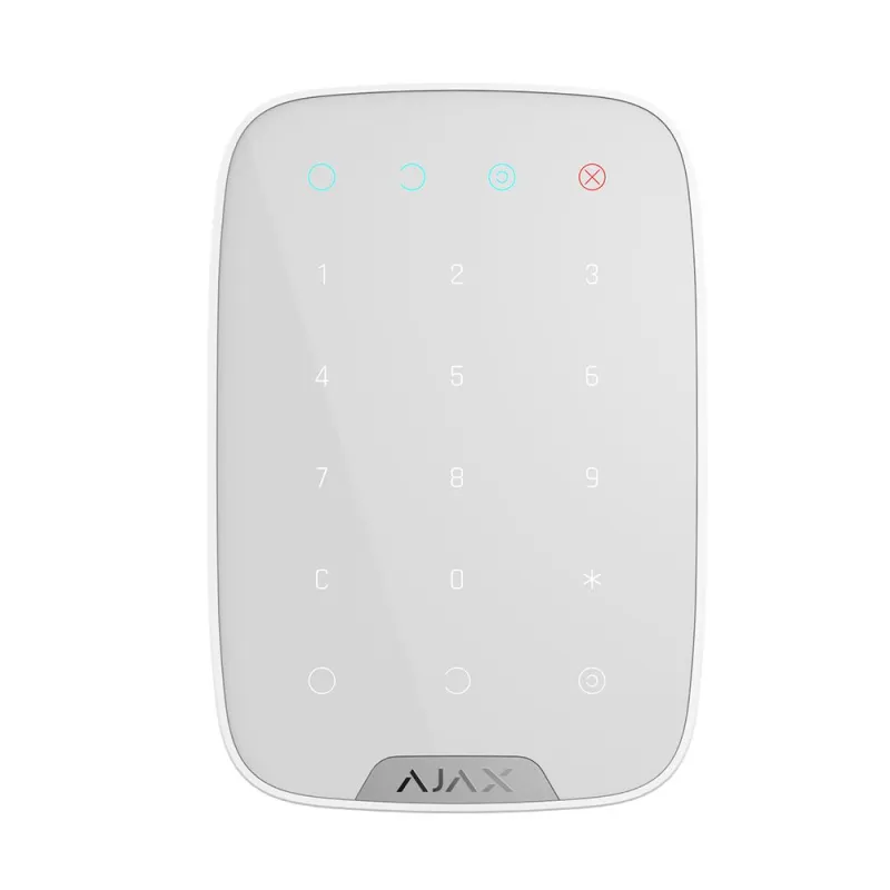 Бездротова сенсорна клавіатура Ajax KeyPad White Бездротова сенсорна клавіатура Ajax KeyPad White