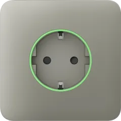 Передня панель для вбудованої розетки Ajax SoloCover (smart) Olive