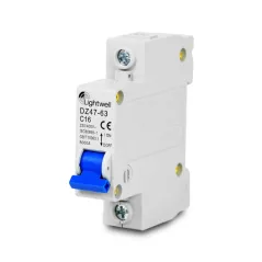 Автоматичний вимикач Lightwell MCB 1P 16A (DZ47-63 C16)
