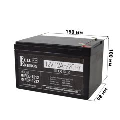 Акумулятор 12В 12 А·год для ДБЖ Full Energy FEP-1212