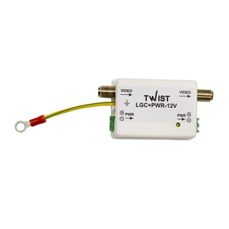 Грозозахист на коаксіал F-F Twist-LGC+PWR12V