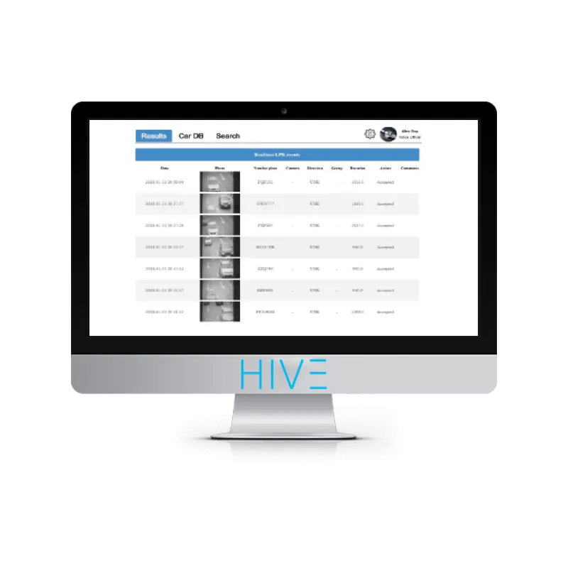 Програмний застосунок NUMBEROK EDGE LPR APP Hive для IP-камер Uniview для контролю і керування доступом автотранспорту