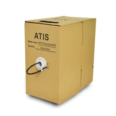 Кабель звита пара ATIS UTP 4*2*0.5-CCA PE PF кат.5е (UTP біметал зовнішній) бухта 305м