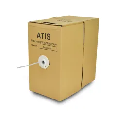 Кабель звита пара ATIS UTP 4*2*0.5-CCA PF кат.5е (UTP біметал внутрішній) бухта 305м