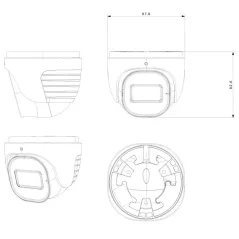 IP-відеокамера 2 Мп Provision-ISR DH-320IPSN-28-G (2.8 мм) з вбудованим мікрофоном і відеоаналітикою для системи відеонагляду ку