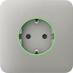 Передня панель для вбудованої розетки Ajax SoloCover (smart) Oyster