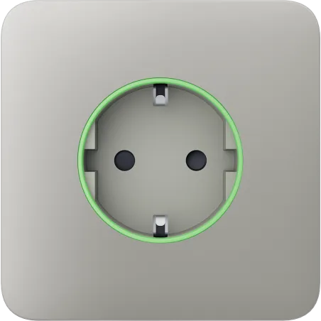 Передня панель для вбудованої розетки Ajax SoloCover (smart) Oyster