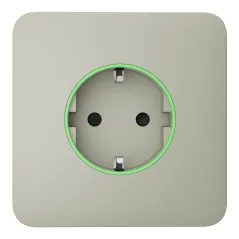 Розумна вбудована розетка з функцією моніторингу споживання електроенергії Ajax Outlet [type F] Jeweller Oyster