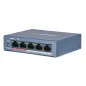 Комутатор 4 порти некерований Hikvision DS-3E0105P-E/M(B) POE