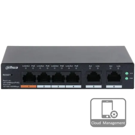 Dahua DH-CS4006-4ET-60 PoE в інтернет-магазині Olden electronics