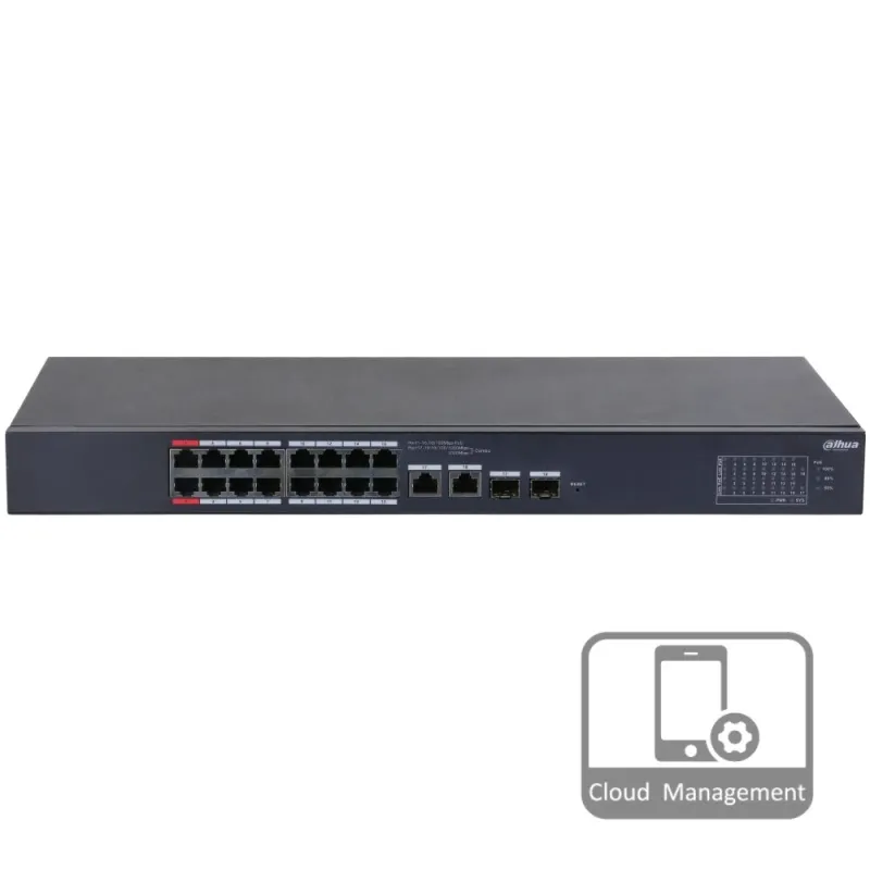 Комутатор 16 портів керований Dahua DH-CS4218-16ET-135 PoE