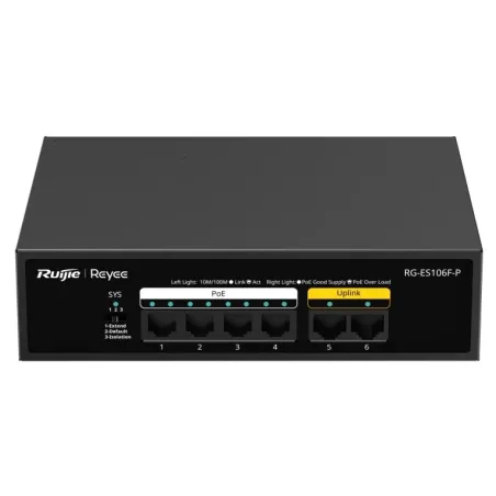 Ruijie Reyee RG-ES106F-P PoE в інтернет-магазині Olden electronics