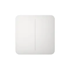 Кнопка для двоклавішного вимикача Ajax SoloButton (2-gang) White