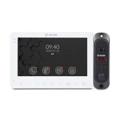 Комплект відеодомофона BCOM BD-780 White Kit: відеодомофон 7" і відеопанель