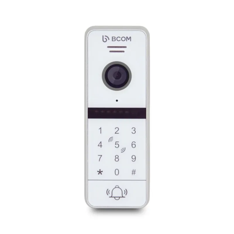 Відеопанель BCOM BT-400FHD-AC White з вбудованою клавіатурою і зчитувачем Mifare