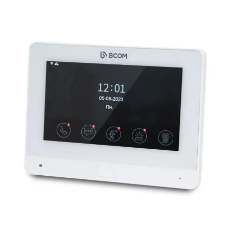 Комплект Wi-Fi відеодомофонa 7" BCOM BD-760FHD/T White з підтримкою Tuya Smart + BT-400HD-AC White