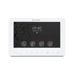 Комплект відеодомофону BCOM BD-780FHD White Kit: відеодомофон 7" і відеопанель
