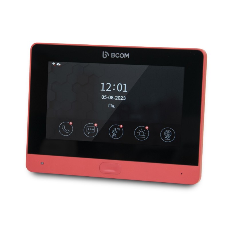 Wi-Fi відеодомофон 7" BCOM BD-760FHD/T Red з підтримкою Tuya Smart