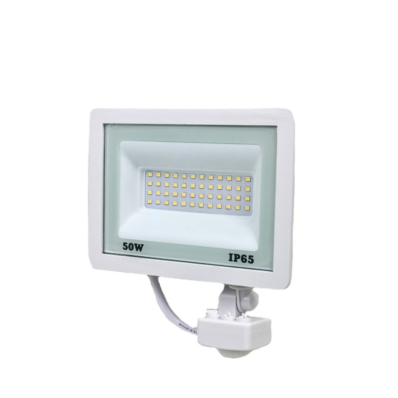 Прожектор светодиодный LIGHTWELL LW-FL-W-50-S 50 W с датчиком движения