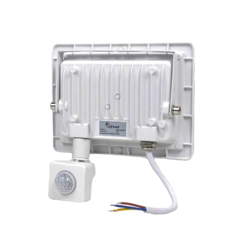 Прожектор светодиодный Lightwell LW-FL-W-50-S 50 W с датчиком движения