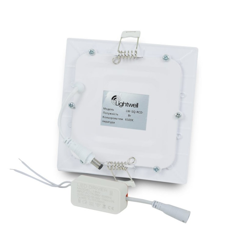 Светильник светодиодный LIGHTWELL LW-SQ-RCD-9 9 W квадрат встроенный