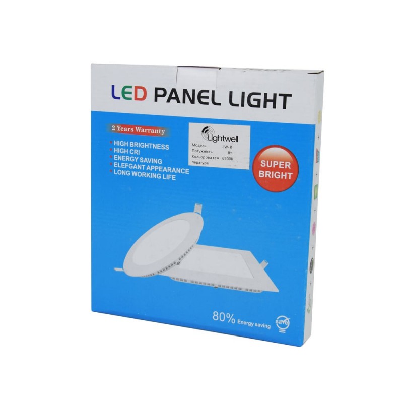 Светильник светодиодный LIGHTWELL LW-R-RCD-12 12 W круг встроенный