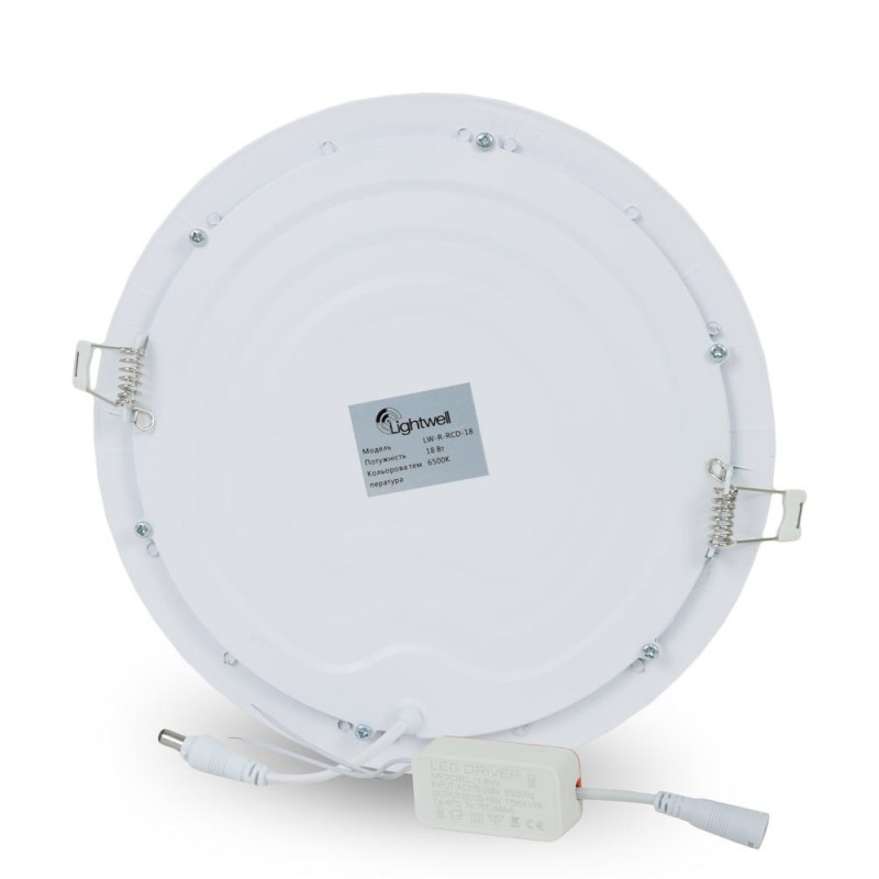 Светильник светодиодный LIGHTWELL LW-R-RCD-18 18 W круг встроенный