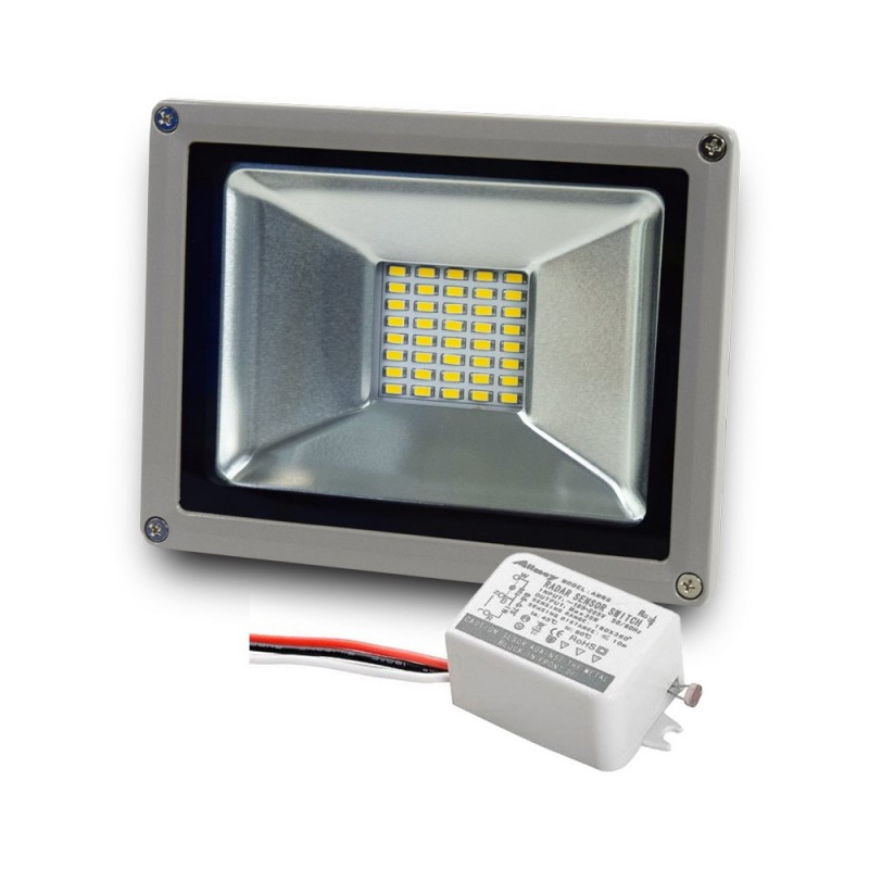 Комплект LED-прожектор Lightwell LW-20W-220 + Датчик движения с сенсором освещенности AMRS