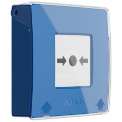 Бездротова програмована кнопка з механізмом скидання Ajax ManualCallPoint Jeweller Blue