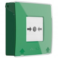 Бездротова програмована кнопка з механізмом скидання Ajax ManualCallPoint Jeweller Green