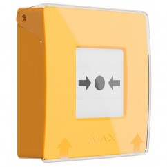 Бездротова програмована кнопка з механізмом скидання Ajax ManualCallPoint Jeweller Yellow